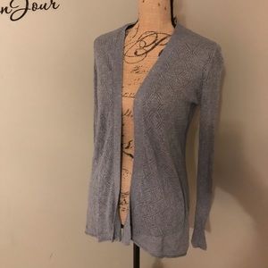 Gray open front cardigan size large Belldini
